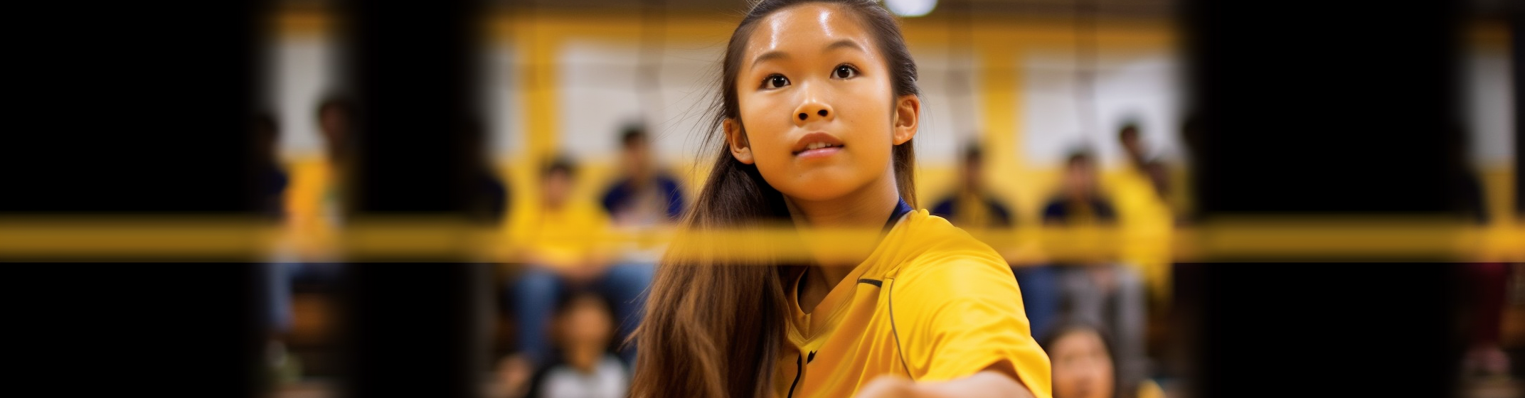 Youth volleyball athlete