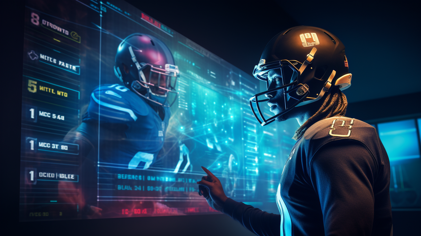 Football athlete digital information